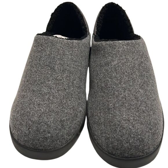 Toms Ezra Smoke Grey Repreve Two Tone Felt Slip On Slippers Men Size 12 NIB - Picture 3 of 14